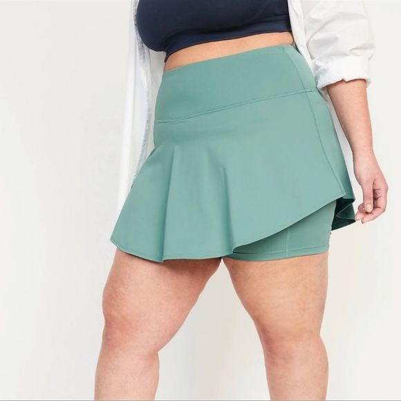 Old Navy Pants - Old Navy Extra High-Waisted PowerSoft Pleated Skort NWT Plus Size 3X
